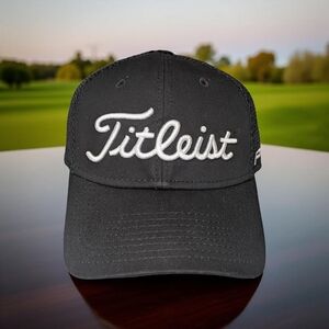 Titleist Golf Pro V1 FJ Footjoy New Era Mesh Flex Fitted M-L Hat